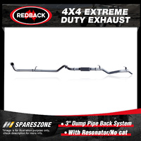 Redback 3" 409 SS Exhaust & Resonator No cat for Toyota Landcruiser 79 1HD-FTE