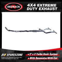 Redback 3" Exhaust With Resonator & Cat for Toyota Landcruiser VDJ79 4.5L 8Cyl