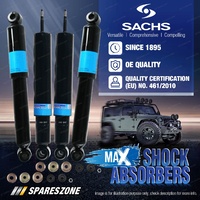 Front + Rear Sachs Max Shock Absorbers for Nissan Navara D40 Turbo Diesel 05-20