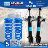 Front Sachs Shocks Lovells HD Raised Springs for Holden Colorado 7 VF Wagon