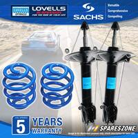 Rear Sachs Shock Absorbers Lovells Sport Low Springs for Toyota Celica ST204