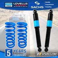 Rear Sachs Shocks Lovells HD Standard Springs for Ford Falcon Fairmont BA BF