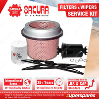 Sakura Front Wiper Blades & Filter Service Kit for Mitsubishi Express SJ 06-14