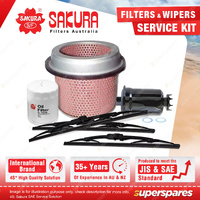 Sakura Front + Rear Wiper Blades & Filter Kit for Mitsubishi Express SJ 94-03