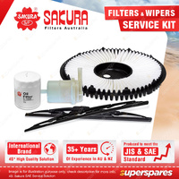 Sakura Front Wiper Blades & Filter Service Kit for Mitsubishi Lancer CC 1.5L