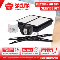 Sakura Front Wiper Blades & Filter Service Kit for Honda Civic EG EH 1.6L 91-95