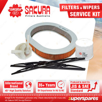 Sakura Front Wiper Blades & Filter Service Kit for Honda Civic EG 1.5L 1991-1993