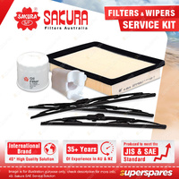Sakura Front + Rear Wiper Blades & Filter Service Kit for Hyundai Elantra XD