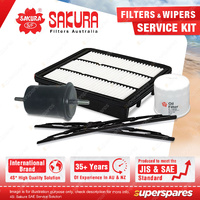Sakura Front Wiper Blades & Filter Service Kit for Hyundai Terracan HP 3.5L