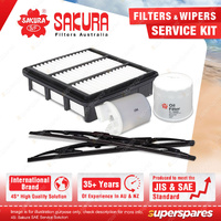 Sakura Front Wiper Blades & Filter Service Kit for Hyundai Elantra HD 2.0L 06-11