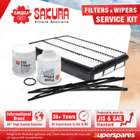 Sakura Front Wiper Blades & Filter Kit for Toyota Landcruiser Prado KZJ120R