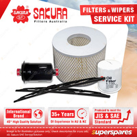 Sakura Front Wiper Blades+Filter Service Kit for Toyota Landcruiser Prado VZJ95R
