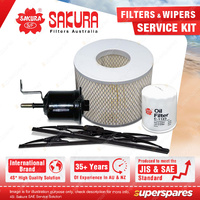 Sakura Front Wiper Blades & Filter Service Kit for Toyota Hilux RZN169 RZN174