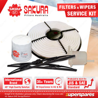 Sakura Front Wiper Blades & Filter Service Kit for Toyota Corolla AE90 1.4L