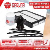 Sakura Front + Rear Wiper Blades & Filter Kit for Toyota Corolla AE101 102 112
