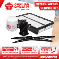 Sakura Front Wiper Blades & Filter Service Kit for Toyota Corolla AE101 102 112