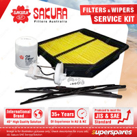 Sakura Front Wiper Blades & Filter Service Kit for Honda Civic FD 1.8L 2006-2011