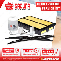 Sakura Front Wiper Blades & Filter Service Kit for Honda Civic FD 2.0L 2006-2011