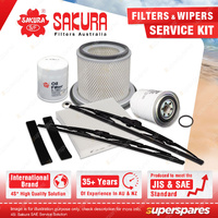 Sakura Front Wiper Blades & Filter Service Kit for Nissan Patrol GU 4.8L 04-07