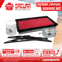 Sakura Front Wiper Blades & Filter Service Kit for Nissan Pathfinder D21 3.0L