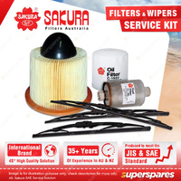 Sakura Front + Rear Wiper Blades & Filter Service Kit for Ford Falcon BA BF 5.4L