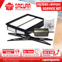 Sakura Front Wiper Blades & Filter Service Kit for Mazda 3 BL 2.0L 2.3L 2.5L