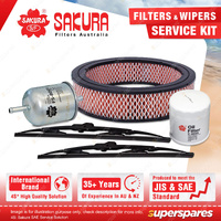 Sakura Front Wiper Blades & Filter Service Kit for Nissan Pathfinder D21 2.4L