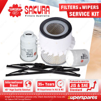 Sakura Front Wiper Blades & Filter Kit for Mitsubishi Pajero ND NE NF NG NH