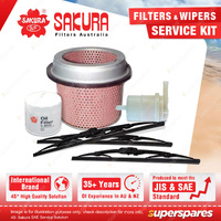 Sakura Front + Rear Wiper Blades & Filter Service Kit for Mitsubishi Express SJ