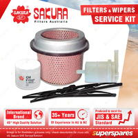 Sakura Front Wiper Blades & Filter Service Kit for Mitsubishi Express SJ 2.0L