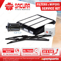 Sakura Front Wiper Blades & Filter Service Kit for Mitsubishi Nimbus UF 2.4L