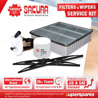 Sakura Front Wiper Blades & Filter Service Kit for Mitsubishi Pajero QA 2.0L