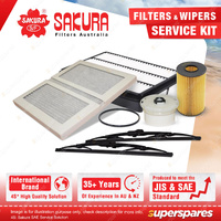 Sakura Wiper Blades & Filter Service Kit for Toyota Landcruiser VDJ76 78 79