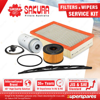 Sakura Passenger Side Wiper Blade & Filter Service Kit for Ford Transit VH VJ