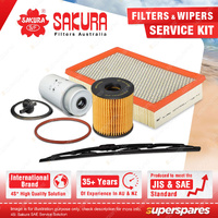 Sakura Passenger Wiper Blade & Filter Service Kit for Ford Transit VM 2.4 Euro 3