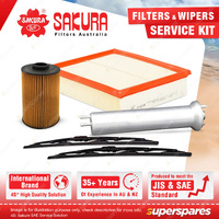 Sakura Front Wiper Blades & Filter Service Kit for BMW X5 E53 4.4L 01-03