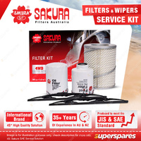 Sakura Front Wiper Blades & Filter Kit for Toyota 4 Runner LN61 Hilux LN56 65 85