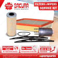 Sakura Front Wiper Blades & Filter Service Kit for Ssangyong Actyon A200