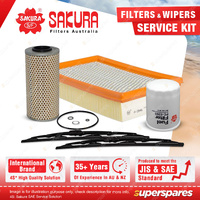 Sakura Front Wiper Blades & Filter Service Kit for Ssangyong Rexton RX290 Y200