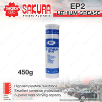 Sakura Lithium EP2 Grease Blue Automotive & Industrial Lubricant 450g