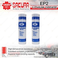 2 x Sakura SF EP2 Lithium Grease Blue Automotive & Industrial Lubricant 450g