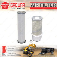 Inner + Outer Sakura Air Filter for Kubota M4500-OC Orchard 2.6L S2600-A 85-On