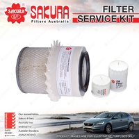 Sakura Oil Air Fuel Filter Service Kit for Daihatsu F50 F55 F60 1979-1984