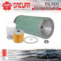 Sakura Oil Air Fuel Filter Service Kit for Isuzu F Series FRR FSR FVR FTS