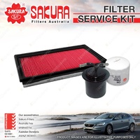 Sakura Oil Air Fuel Filter Service Kit for Subaru Liberty BC6 7 BD6 7 BF6 BG8 9