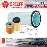 Sakura Oil Air Fuel Filter Service Kit for Hino Bus Range Bg300 Cg277 Cm277