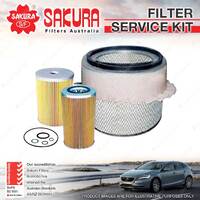 Sakura Oil Air Fuel Filter Service Kit for Isuzu K Series KS32 KT25 26 TLD44 56