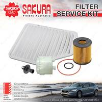 Sakura Oil Air Fuel Filter Service Kit for Lexus Gs350 GWS190R GWS191R 2006-2011