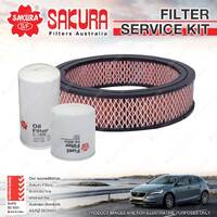 Sakura Oil Air Fuel Filter Service Kit for Nissan 720 King Cab Pick-Up 1979-1983