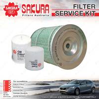 Sakura Oil Air Fuel Filter Service Kit for Isuzu Nkr150 200 400 Npr200 NKR58 59